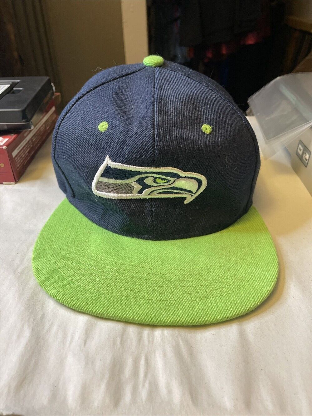 Seattle Seahawks Hat Cap Snap Back Mens NFL Football New Era Blue Green